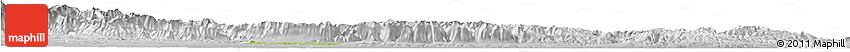 Physical Horizon Map of Meng Xian, lighten, desaturated