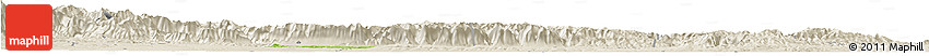 Physical Horizon Map of Meng Xian, shaded relief outside