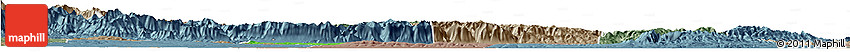 Political Horizon Map of Meng Xian, semi-desaturated Political Horizon Map of Meng Xian, semi-desaturated