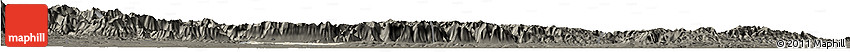 Shaded Relief Horizon Map of Meng Xian, darken Shaded Relief Horizon Map of Meng Xian, darken