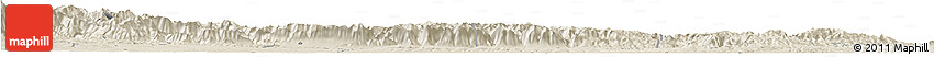Shaded Relief Horizon Map of Meng Xian