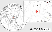Blank Location Map of Meng Xian