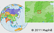 Political Location Map of Meng Xian