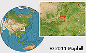 Satellite Location Map of Meng Xian