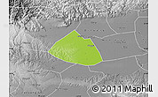 Physical Map of Meng Xian, desaturated