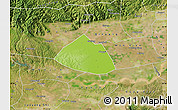 Physical Map of Meng Xian, satellite outside