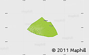Physical Map of Meng Xian, single color outside