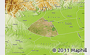 Satellite Map of Meng Xian, physical outside