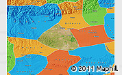 Satellite Map of Meng Xian, political outside