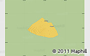 Savanna Style Map of Meng Xian, single color outside