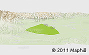 Physical Panoramic Map of Meng Xian, lighten