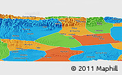Political Panoramic Map of Meng Xian