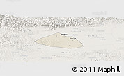 Shaded Relief Panoramic Map of Meng Xian, lighten