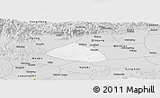 Silver Style Panoramic Map of Meng Xian