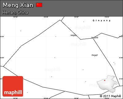 Blank Simple Map of Meng Xian