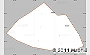 Gray Simple Map of Meng Xian, cropped outside