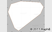 Gray Simple Map of Nanyang Shi, cropped outside