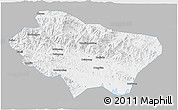 Gray 3D Map of Nanzhao, single color outside