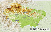 Physical 3D Map of Nanzhao, lighten