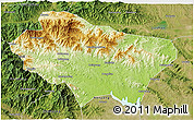 Physical 3D Map of Nanzhao, satellite outside
