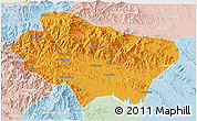 Political 3D Map of Nanzhao, lighten
