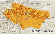Political 3D Map of Nanzhao, shaded relief outside