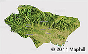 Satellite 3D Map of Nanzhao, cropped outside
