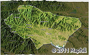 Satellite 3D Map of Nanzhao, darken