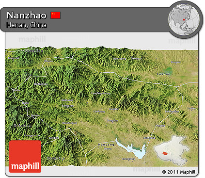 Satellite 3D Map of Nanzhao