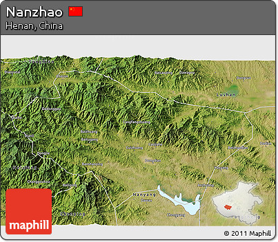 Satellite 3D Map of Nanzhao