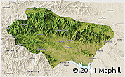 Satellite 3D Map of Nanzhao, shaded relief outside