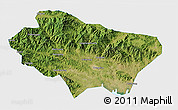 Satellite 3D Map of Nanzhao, single color outside