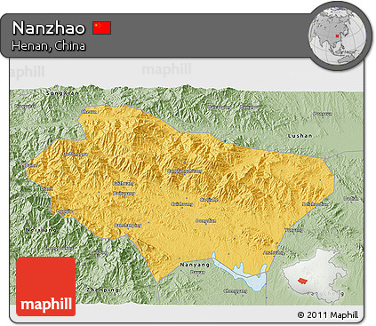 Savanna Style 3D Map of Nanzhao