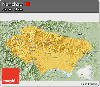 Savanna Style 3D Map of Nanzhao