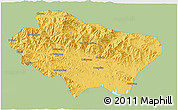 Savanna Style 3D Map of Nanzhao, single color outside