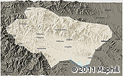 Shaded Relief 3D Map of Nanzhao, darken