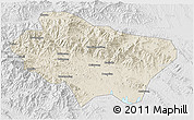 Shaded Relief 3D Map of Nanzhao, lighten, desaturated