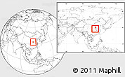 Blank Location Map of Nanzhao, highlighted parent region, within the entire country