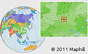 Political Location Map of Nanzhao
