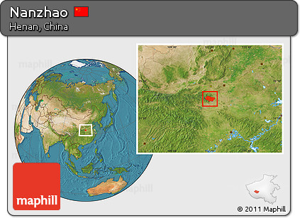 Satellite Location Map of Nanzhao