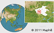 Satellite Location Map of Nanzhao, highlighted parent region