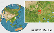 Satellite Location Map of Nanzhao