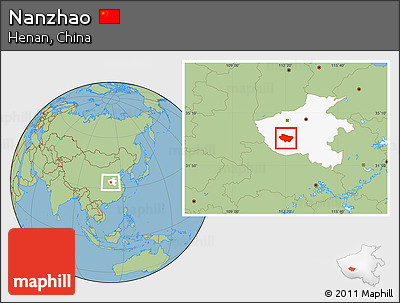 Savanna Style Location Map of Nanzhao, highlighted parent region