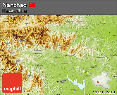 Physical Map of Nanzhao