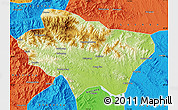 Physical Map of Nanzhao, political outside