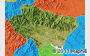 Satellite Map of Nanzhao, political outside
