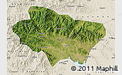 Satellite Map of Nanzhao, shaded relief outside