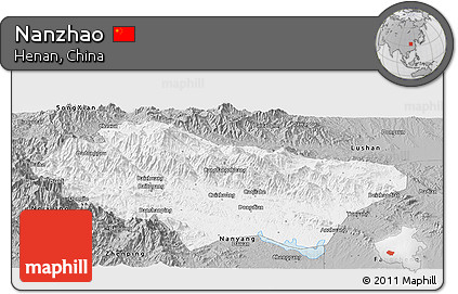 Gray Panoramic Map of Nanzhao