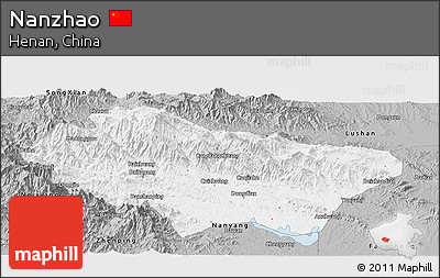 Gray Panoramic Map of Nanzhao