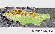 Physical Panoramic Map of Nanzhao, darken, desaturated